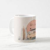 Van Life Surf Van – Retro Beach Camper Aesthetic Koffiemok (Voorkant links)