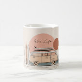 Van Life Surf Van – Retro Beach Camper Aesthetic Koffiemok (Center)