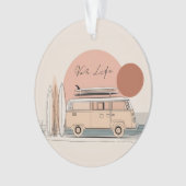 Van Life Surf Van – Retro Beach Camper Aesthetic  Ornament (voorkant)