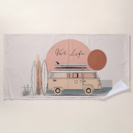 Van Life Surf Van – Retro Beach Camper Aesthetic Strandlaken