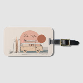 Van Life Surf Van – Retro Strand Camper Esthetiek Bagagelabel