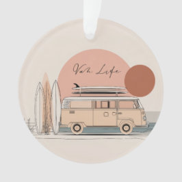 Van Life Surf Van – Retro Strand Camper Esthetiek Ornament