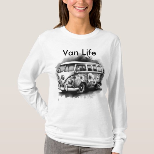 Van Life T-shirt met lange mouwen (Voorkant)