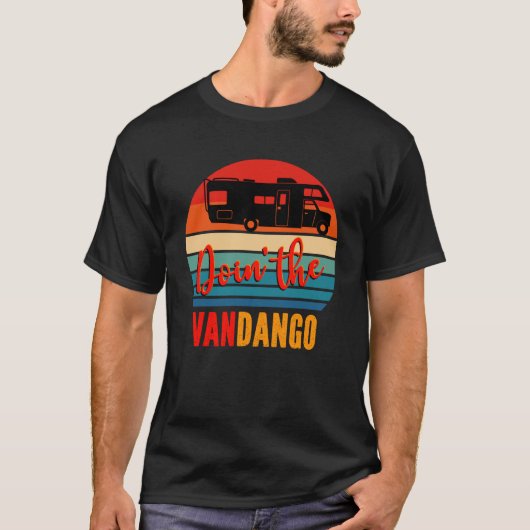 Van Life VANdango op de Vintage T-shirt (Voorkant)