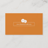 Van Lucy: ARTISAN & SEAMSTRESS | oranje en blauw Visitekaartje (Achterkant)