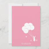Van Lucy: BUNNY BALLOON | Roze kinderen van afgelo Kaart (Achterkant)