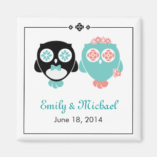 Van Lucy: OWL WEDDING   Sparen de Datum Magnet