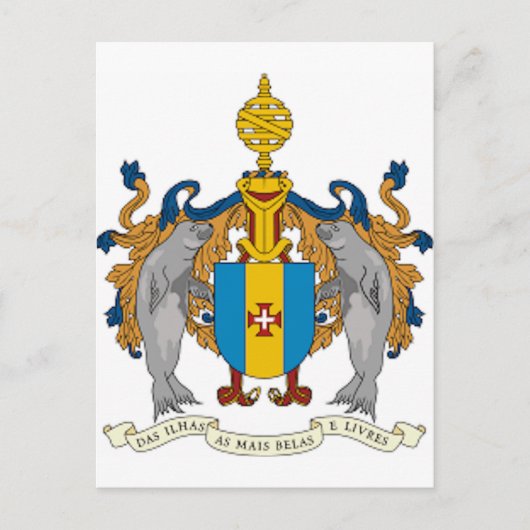 Van madera (Portugal) het Wapenschild Briefkaart (Voorkant)