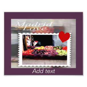 Van Madrid met Love Foto Afdruk