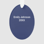 VAN Mail Carrier Christmas Tree  naam Ornament (achterkant)