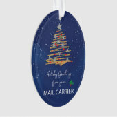 Van Mail Carrier Kerstboom Aanpasbare Naam Ornament (voorkant)