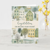 Van makelaar tot klant Winter gefeliciteerd Kaart (Gele Bloem)