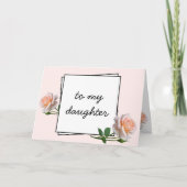 Van mam tot dochter Happy Moederdag Kaart (Voorkant)