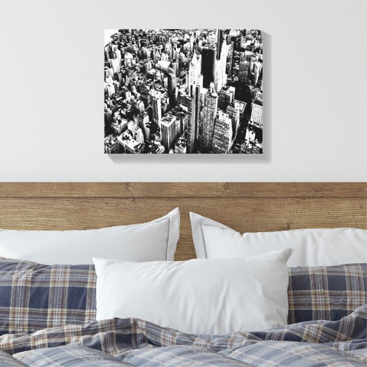 Van Manhattan naar de hemel Canvas Afdruk (Insitu (Slaapkamer))