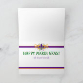 Van Mardi van Gras fleur-DE-Lis- Wenskaart Kaart (Binnen)