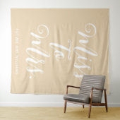 Van Mejuffrouw naar Mevrouw Banner Moderne Bruidsf Wandkleed (In Situ (horizontaal))