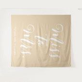 Van Mejuffrouw naar Mevrouw Banner Moderne Bruidsf Wandkleed (Voorkant (horizontaal))