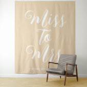 Van Mejuffrouw naar Mevrouw Banner Moderne Bruidsf Wandkleed (In situ)