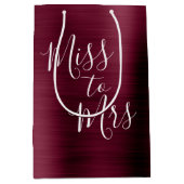 Van Mejuffrouw naar Mevrouw Bruidsshowerfeest Burg Medium Cadeauzakje (Voorkant)