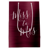 Van Mejuffrouw naar Mevrouw Bruidsshowerfeest Burg Medium Cadeauzakje (Achterkant)