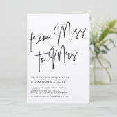 Van mevrouw de Vrijgezellenfeest Kaart (Staand voorkant)