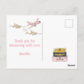 Van mevrouw tot mevrouw Vrijgezellenfeest Reis Dan Briefkaart (Achterkant)