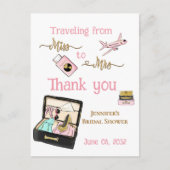 Van mevrouw tot mevrouw Vrijgezellenfeest Reis Dan Briefkaart (Voorkant)