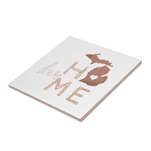 Van Michigan houden is de staat Mitten thuis. Tegeltje (Zijkant)