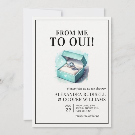 VAN MIJ NAAR OUI | VRIJGEZELLENFEEST KAART (Voorkant)