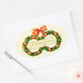 Van mij tot u Kerstcadeau Ovale Sticker (Envelop)