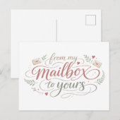 "Van mijn brievenbus naar de jouwe" Briefkaart (Voorkant / Achterkant)