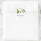 Van mijn bruiloft Elegante Witte Bloem Bruidsdouch Ronde Sticker (Tas)