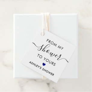 Van mijn bruiloft tot de jouwe, Bruiloft Navy Blue Bedankjes Labels