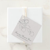 Van mijn bruiloftfeest Elegant grijs bloem bruidsb Bedankjes Labels (In situ)