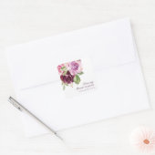 Van Mijn Bruiloftsfeest Naar Dat Van Jou Pruim Blo Vierkante Sticker (Envelop)
