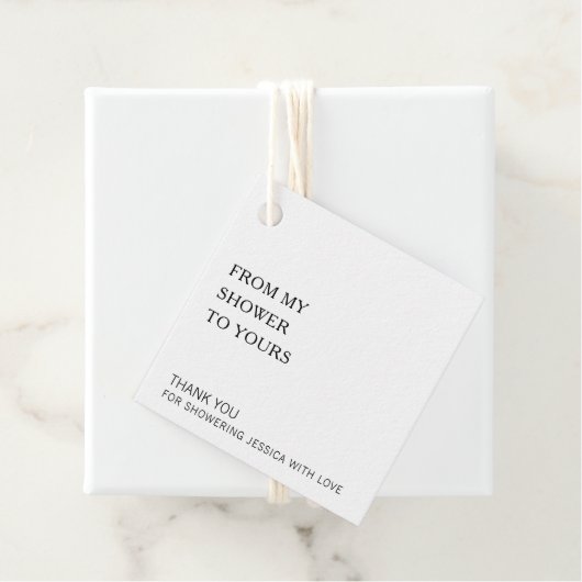 Van mijn bruiloftsfeest naar het jouwe Moderne Bru Bedankjes Labels (In situ)