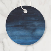 Van mijn bruiloftsfeest naar het jouwe Navy Blue B Bedankjes Labels (Achterkant)