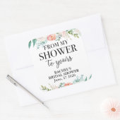 Van mijn bruiloftsfeest naar het jouwe vierkante sticker (Envelop)