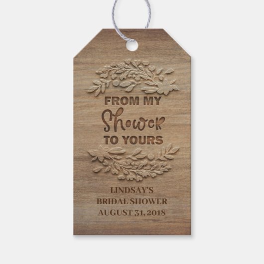 Van Mijn Bruiloftsfeestje Tot Het Jouwe - Bruiloft Cadeaulabel (Voorkant)