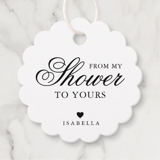 Van mijn bruisfeest naar het jouwe Calligraphy Bru Bedankjes Labels (Voorkant)