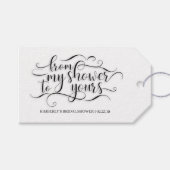 Van mijn douche naar de jouwe - Bruidssalon Cadeaulabel (Voorkant (Horizontaal))