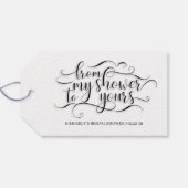 Van mijn douche naar de jouwe - Bruidsshowers Cadeaulabel (Achterkant Horizontaal)