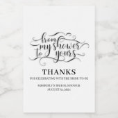 Van mijn douche naar de jouwe zelfgemaakte doucheg wijn etiket (Enkel label)