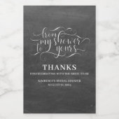 Van mijn douche naar de jouwe zelfgemaakte doucheg wijn etiket (Enkel label)