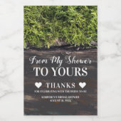 Van mijn douche naar de jouwe zelfgemaakte doucheg wijn etiket (Enkel label)