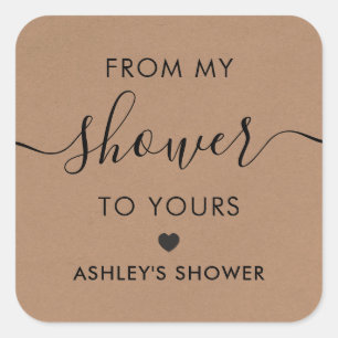 Van mijn douche tot aan jouw Vrijgezellenfeest Lab Vierkante Sticker