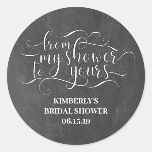 Van mijn douche tot de jouwe - dank je ronde sticker (Voorkant)