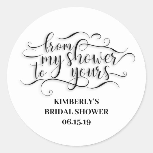 Van mijn douche tot de jouwe - dank je ronde sticker (Voorkant)