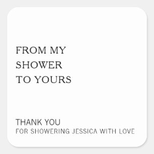 Van mijn douche tot uw moderne Vrijgezellenfeest Vierkante Sticker