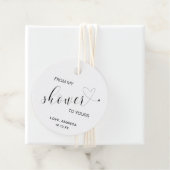 Van mijn douchende hart Elegante Mooie Bruidsdouch Bedankjes Labels (In situ)